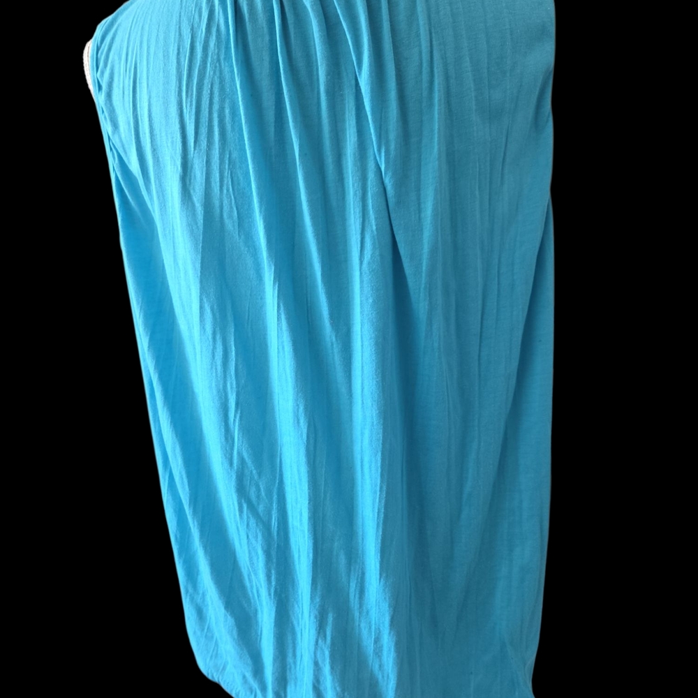 Fresh Blue Smocked Sleeveless Tank Top - Picture 3 of 4